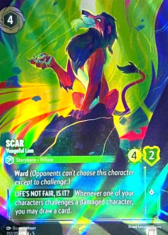 ロルカナ　スカー Scar - Vengeful Lion #212 Prices | Lorcana Shimmering Skies